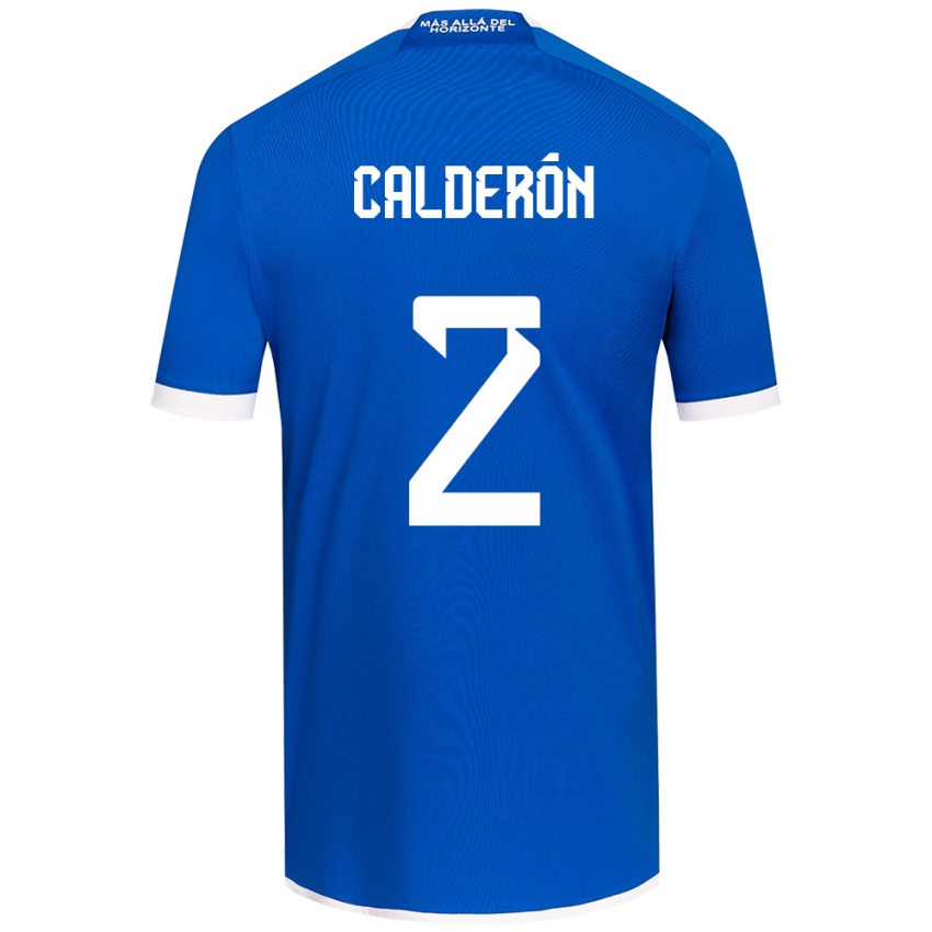 Heren Franco Calderón #2 Blauw Wit Thuisshirt Thuistenue 2024/25 T-Shirt België