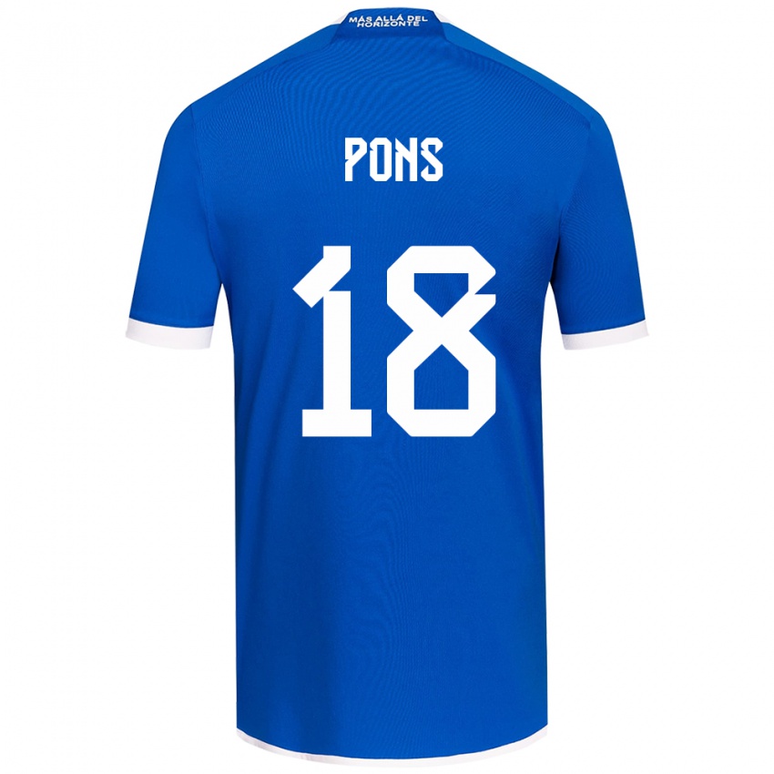 Heren Luciano Pons #18 Blauw Wit Thuisshirt Thuistenue 2024/25 T-Shirt België