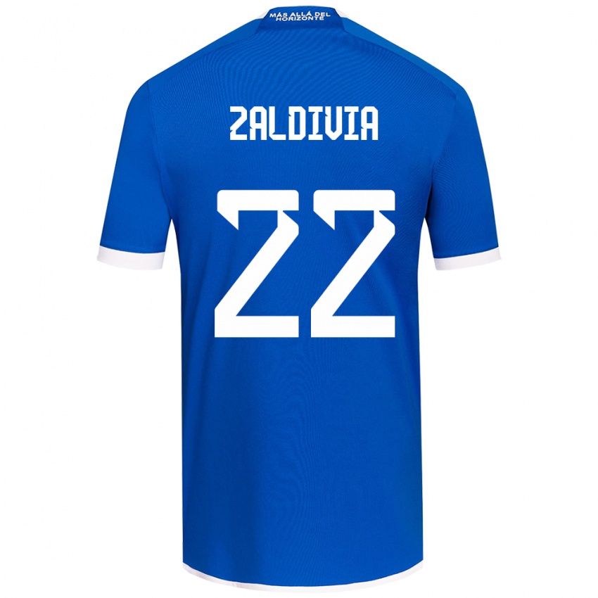 Heren Matías Zaldivia #22 Blauw Wit Thuisshirt Thuistenue 2024/25 T-Shirt België