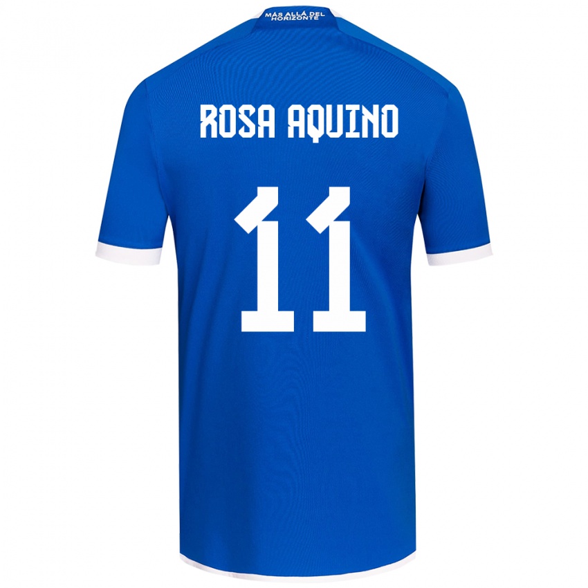 Heren Rosa Aquino #11 Blauw Wit Thuisshirt Thuistenue 2024/25 T-Shirt België