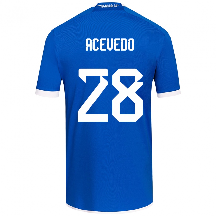 Heren Florencia Acevedo #28 Blauw Wit Thuisshirt Thuistenue 2024/25 T-Shirt België