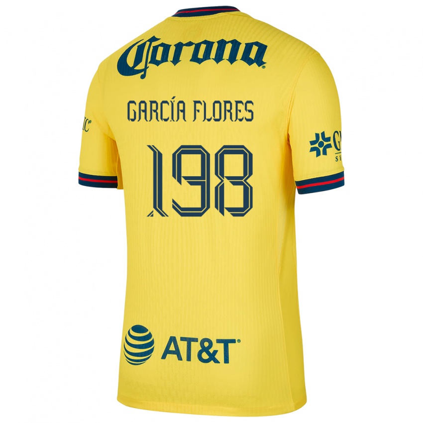 Homme Maillot Francisco García Flores #198 Jaune Bleu Tenues Domicile 2024/25 T-Shirt Belgique