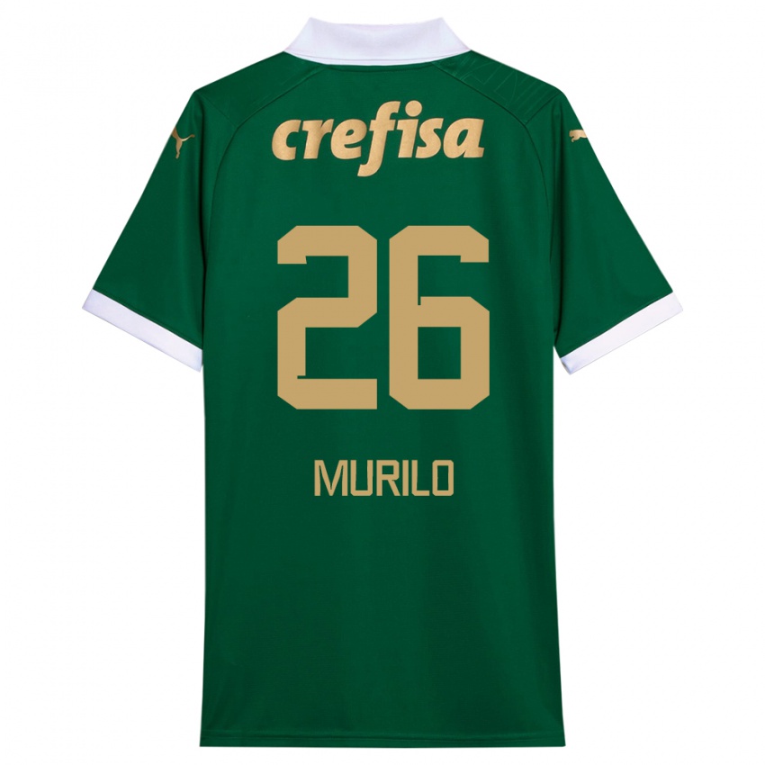 Homme Maillot Murilo #26 Vert Blanc Tenues Domicile 2024/25 T-Shirt Belgique