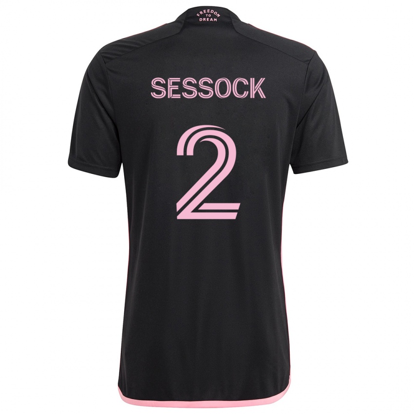 Heren Nykolas Sessock #2 Zwart Uitshirt Uittenue 2024/25 T-Shirt België