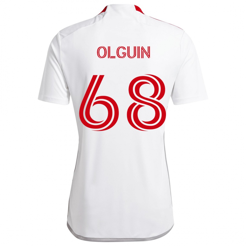 Heren Lucas Olguin #68 Wit Rood Uitshirt Uittenue 2024/25 T-Shirt België