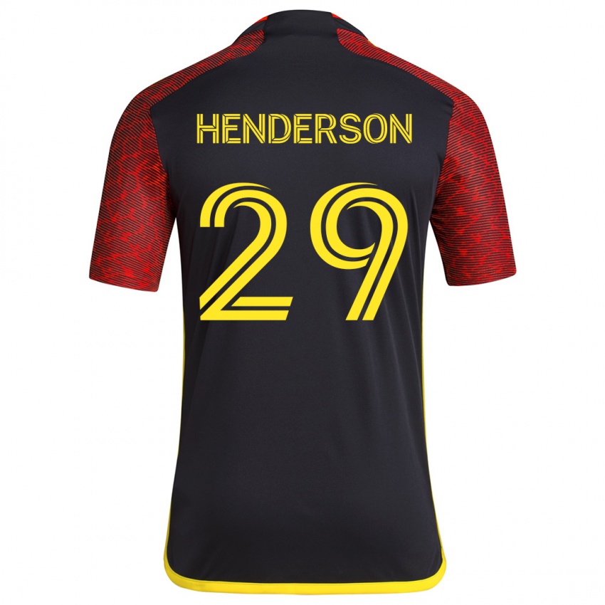 Heren Anna Henderson #29 Rood Zwart Uitshirt Uittenue 2024/25 T-Shirt België