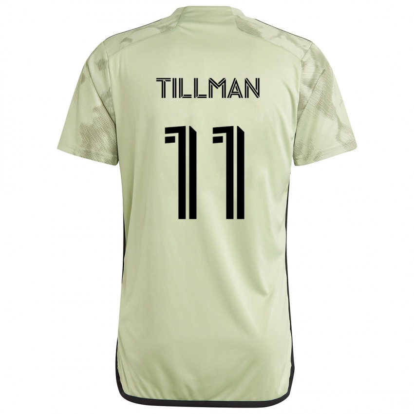 Homme Maillot Timothy Tillman #11 Vert Clair Tenues Extérieur 2024/25 T-Shirt Belgique