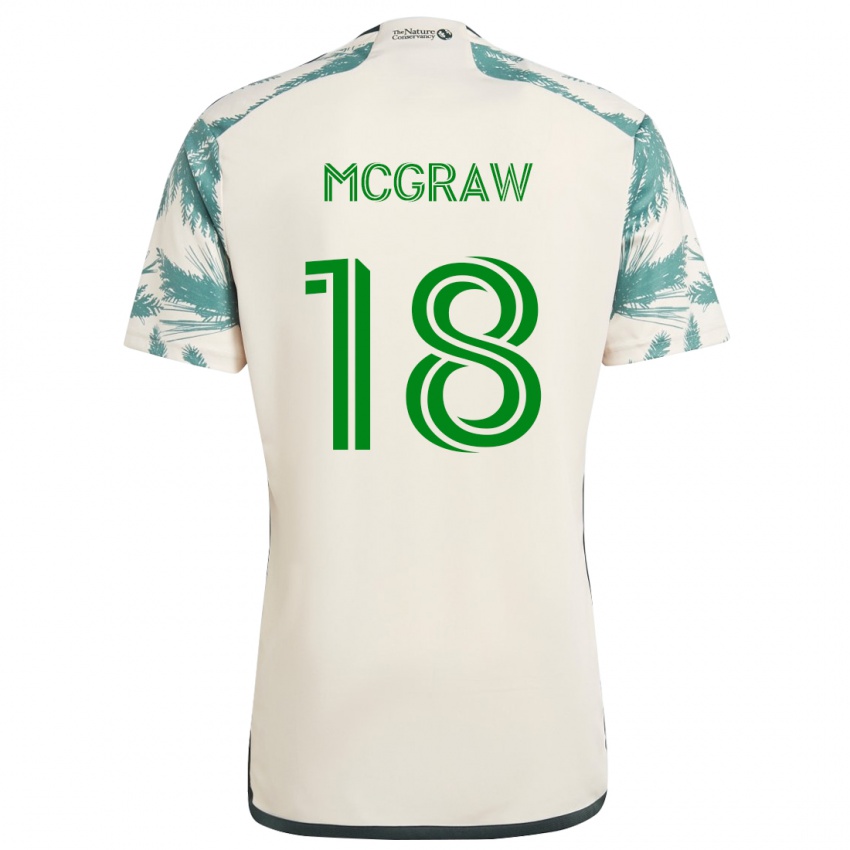 Heren Zac Mcgraw #18 Beigebruin Uitshirt Uittenue 2024/25 T-Shirt België