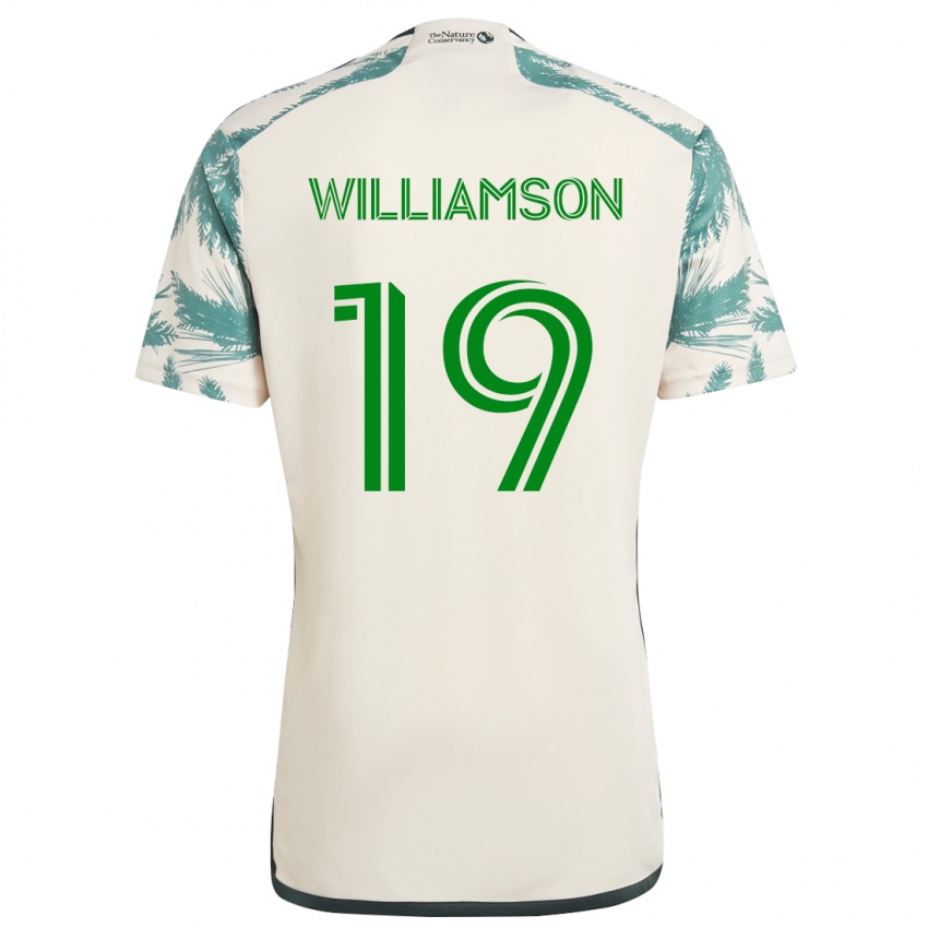 Heren Eryk Williamson #19 Beigebruin Uitshirt Uittenue 2024/25 T-Shirt België