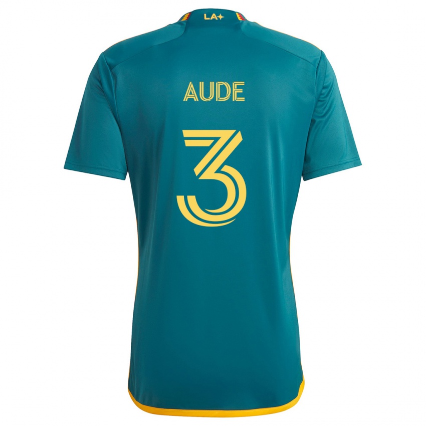 Heren Julián Aude #3 Groen Geel Uitshirt Uittenue 2024/25 T-Shirt België