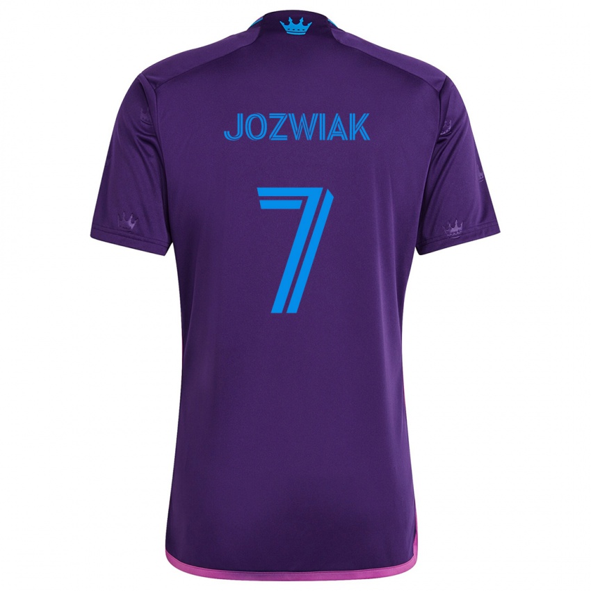 Heren Kamil Józwiak #7 Paarsblauw Uitshirt Uittenue 2024/25 T-Shirt België