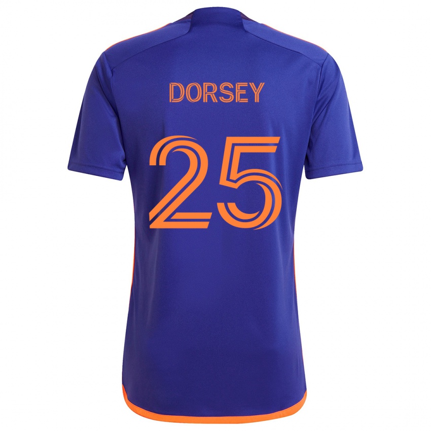 Heren Griffin Dorsey #25 Paars Oranje Uitshirt Uittenue 2024/25 T-Shirt België