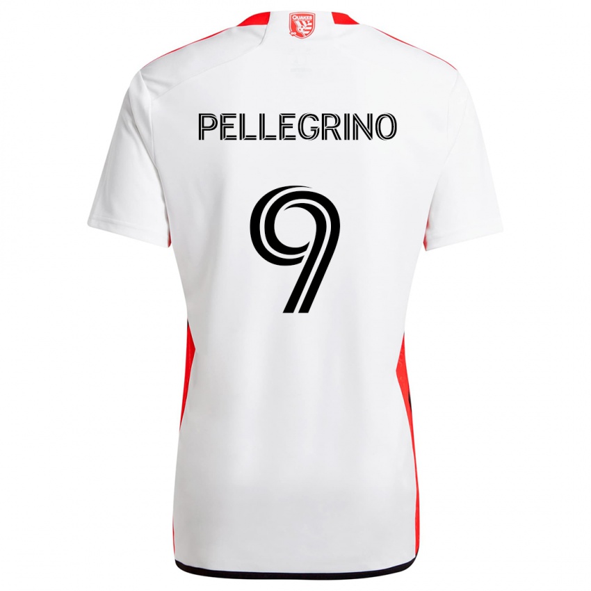 Heren Amahl Pellegrino #9 Wit Rood Uitshirt Uittenue 2024/25 T-Shirt België