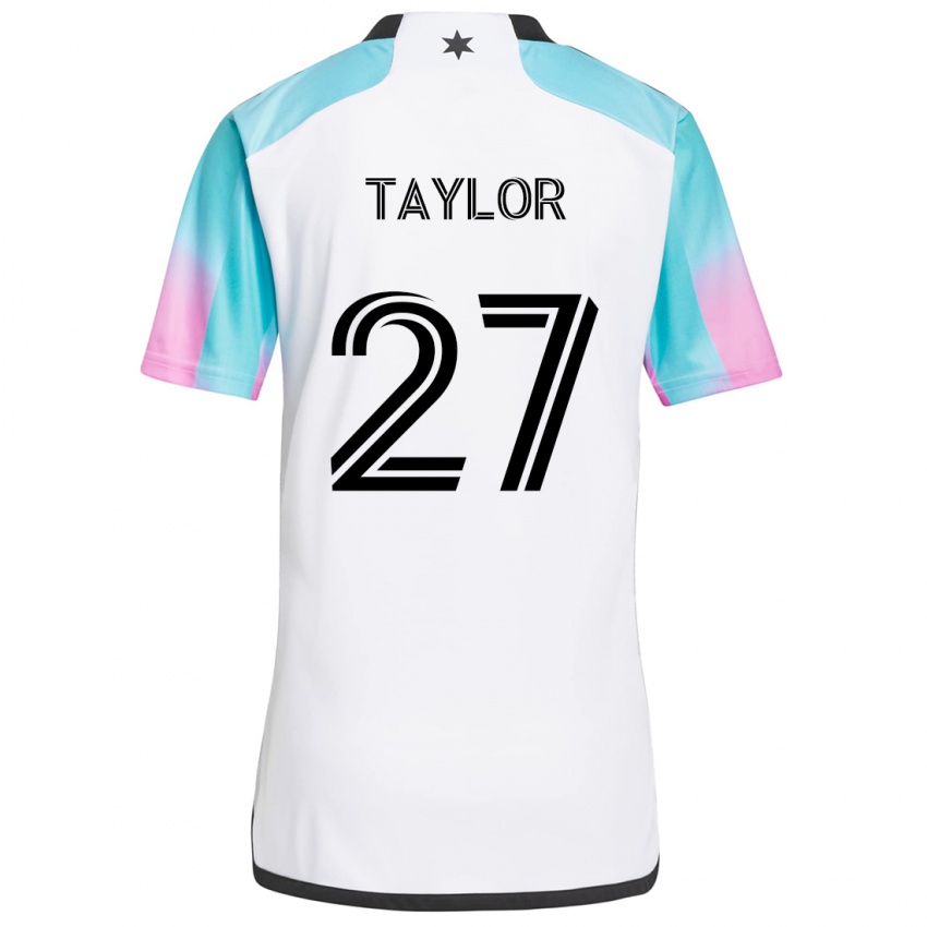 Heren D.j. Taylor #27 Wit Blauw Zwart Uitshirt Uittenue 2024/25 T-Shirt België