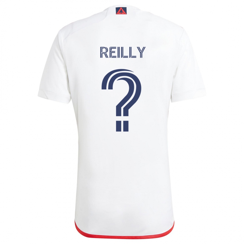 Heren Aidan Reilly #0 Wit Rood Uitshirt Uittenue 2024/25 T-Shirt België