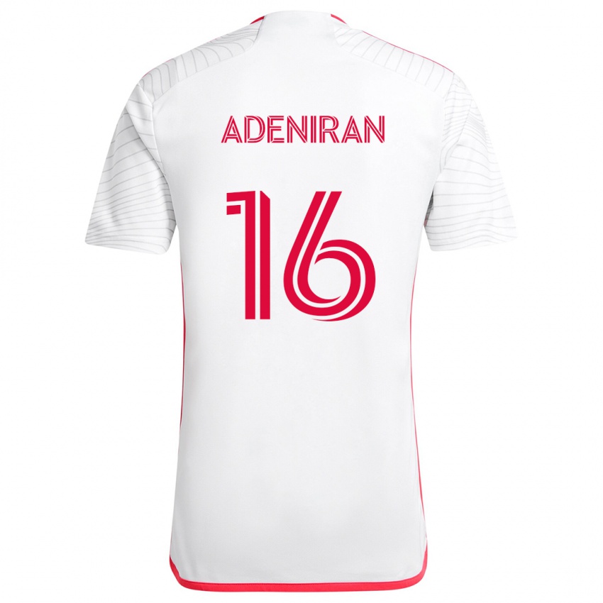 Heren Samuel Adeniran #16 Wit Rood Uitshirt Uittenue 2024/25 T-Shirt België