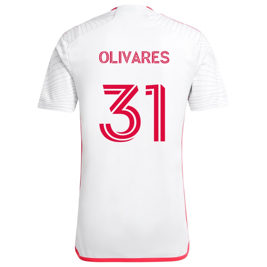 Herren Christian Olivares #31 Weiß Rot Auswärtstrikot Trikot 2024/25 T-Shirt Belgien