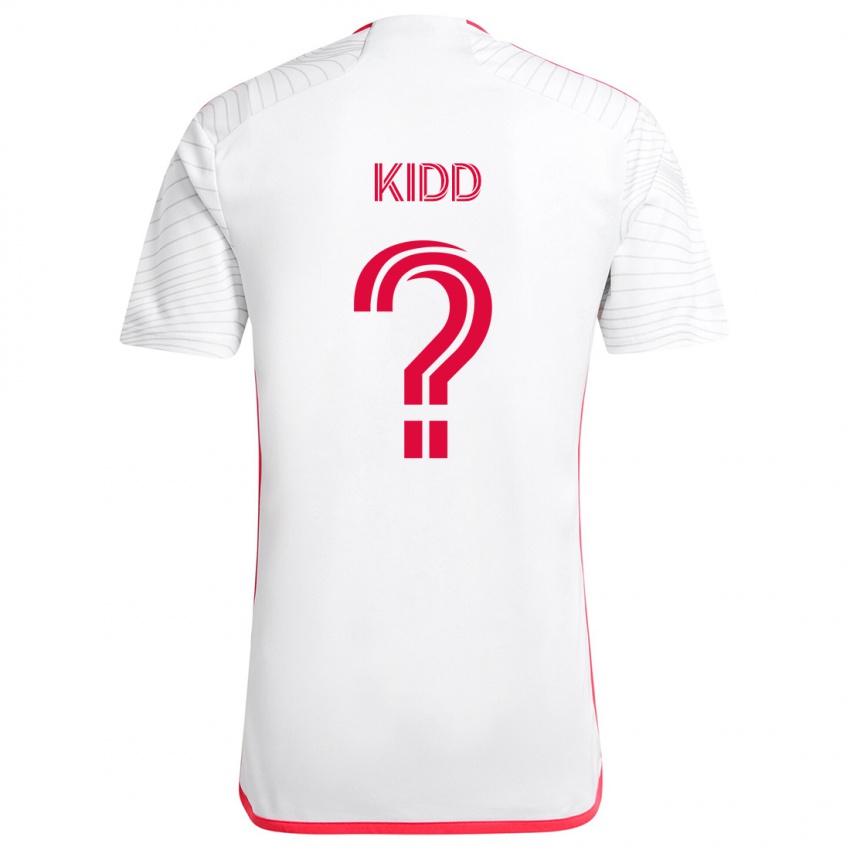 Heren Matteo Kidd #0 Wit Rood Uitshirt Uittenue 2024/25 T-Shirt België