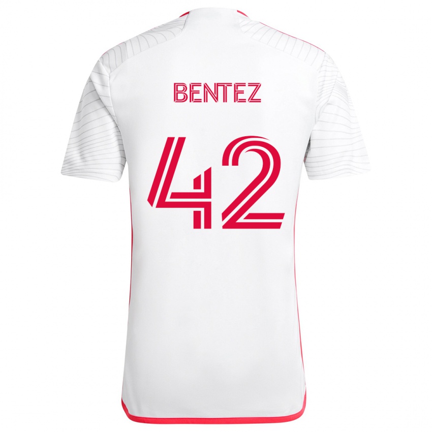 Herren Óscar Benítez #42 Weiß Rot Auswärtstrikot Trikot 2024/25 T-Shirt Belgien