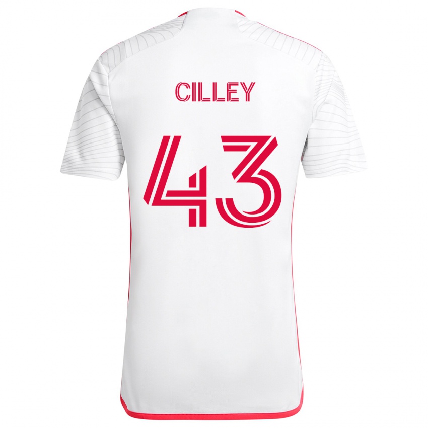 Heren Cam Cilley #43 Wit Rood Uitshirt Uittenue 2024/25 T-Shirt België