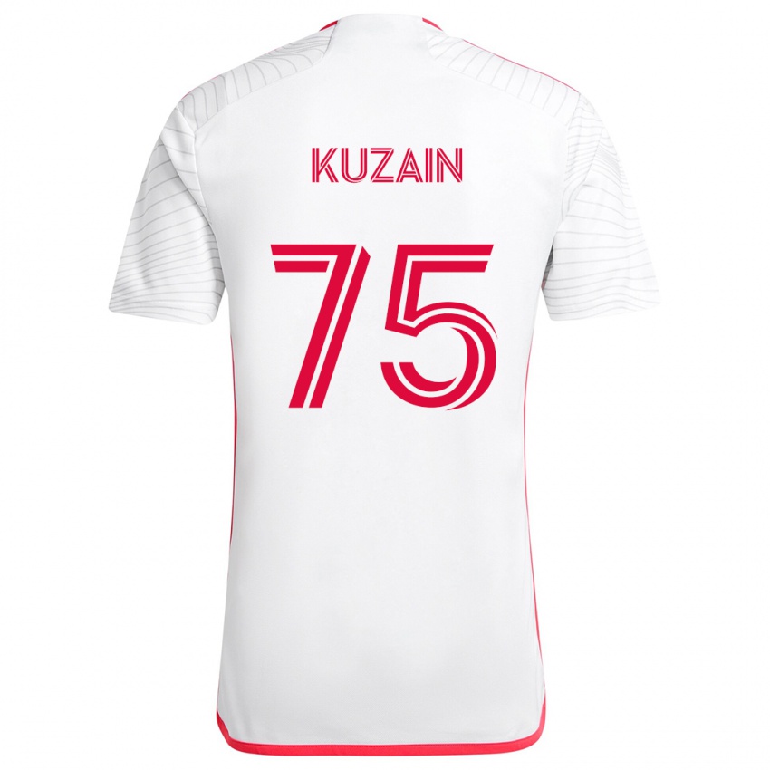 Heren Wan Kuzain #75 Wit Rood Uitshirt Uittenue 2024/25 T-Shirt België