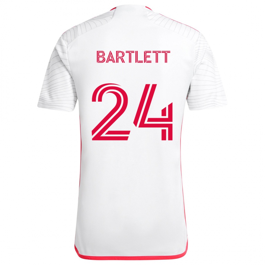 Heren Lucas Bartlett #24 Wit Rood Uitshirt Uittenue 2024/25 T-Shirt België