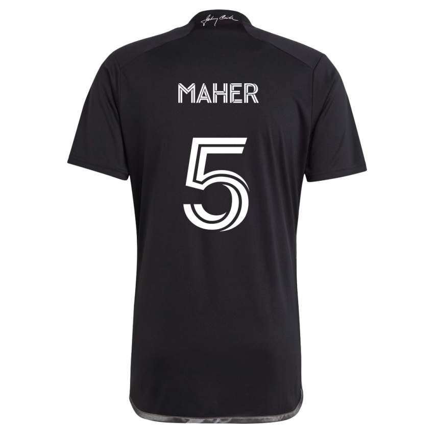 Heren Jack Maher #5 Zwart Uitshirt Uittenue 2024/25 T-Shirt België