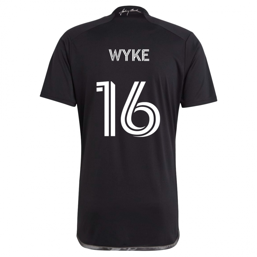 Herren Laurence Wyke #16 Schwarz Auswärtstrikot Trikot 2024/25 T-Shirt Belgien