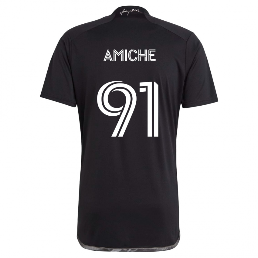 Heren Kemy Amiche #91 Zwart Uitshirt Uittenue 2024/25 T-Shirt België