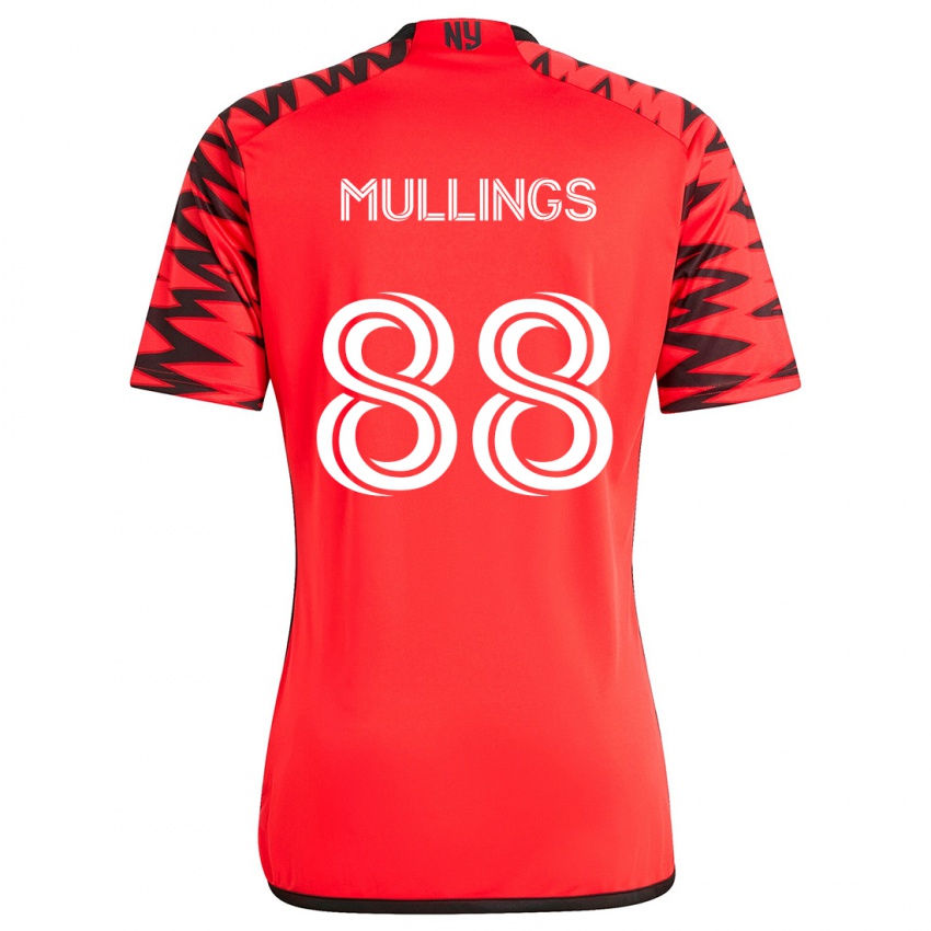 Herren O'vonte Mullings #88 Rot Schwarz Weiß Auswärtstrikot Trikot 2024/25 T-Shirt Belgien