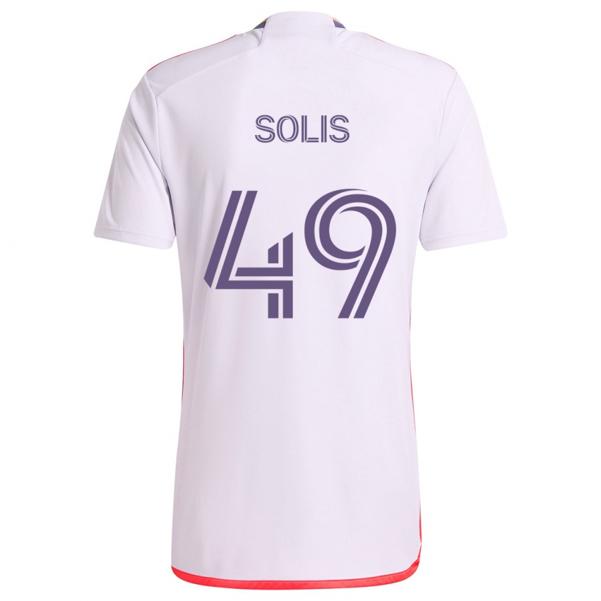 Heren Jhon Solís #49 Wit Rood Paars Uitshirt Uittenue 2024/25 T-Shirt België