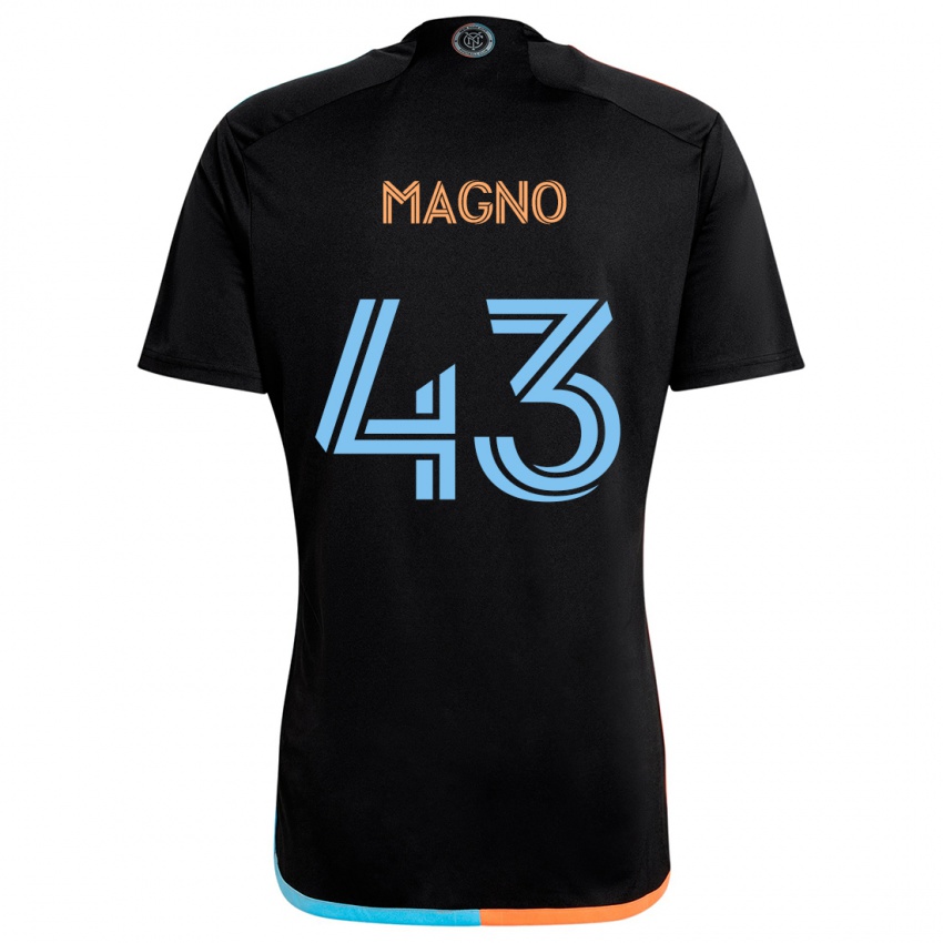 Heren Talles Magno #43 Zwart Oranje Blauw Uitshirt Uittenue 2024/25 T-Shirt België