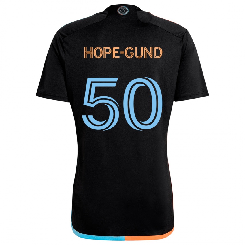 Heren Kofi Hope-Gund #50 Zwart Oranje Blauw Uitshirt Uittenue 2024/25 T-Shirt België