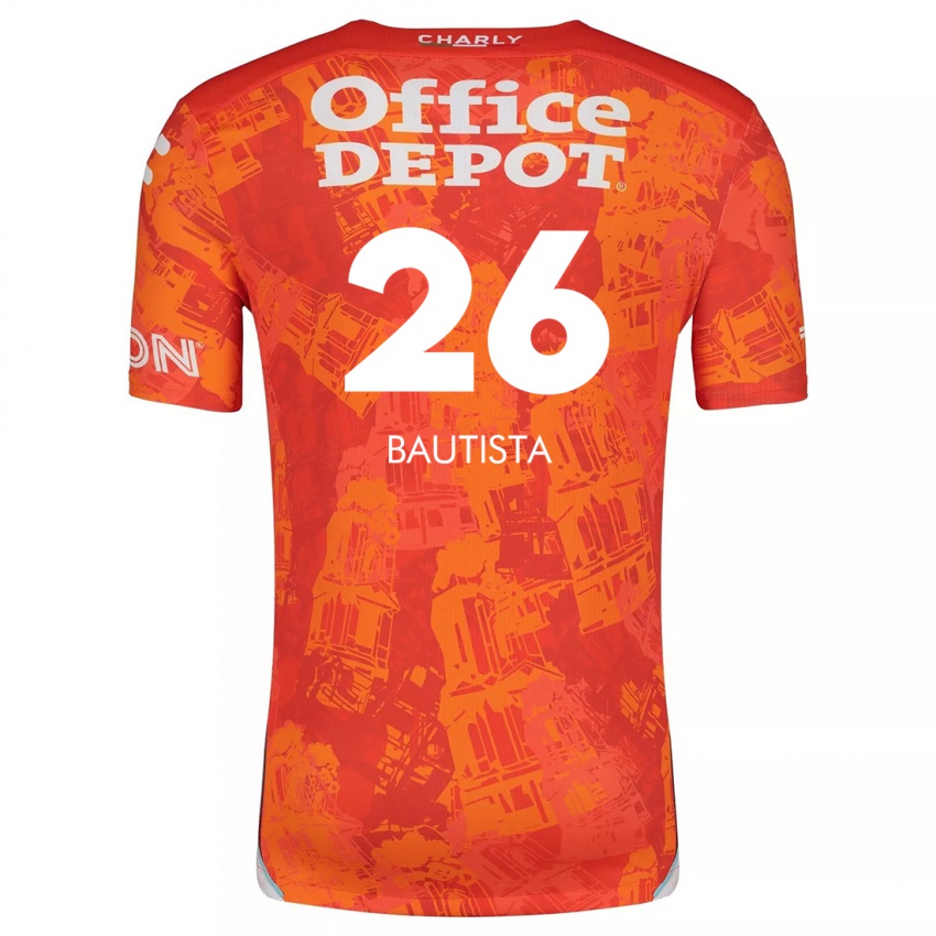 Homme Maillot Alán Bautista #26 Orange White Tenues Extérieur 2024/25 T-Shirt Belgique