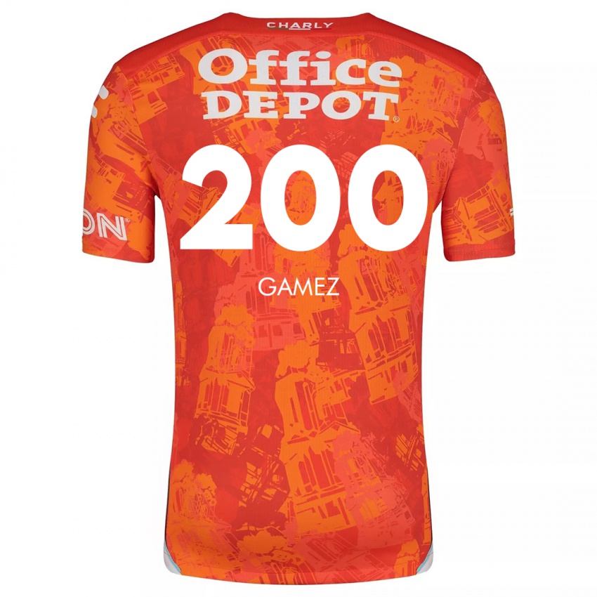 Herren Sergio Gámez #200 Orange Weiß Auswärtstrikot Trikot 2024/25 T-Shirt Belgien