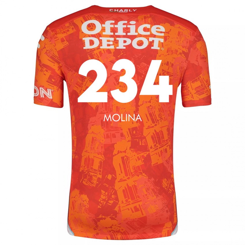 Homme Maillot Yoshimar Molina #234 Orange White Tenues Extérieur 2024/25 T-Shirt Belgique