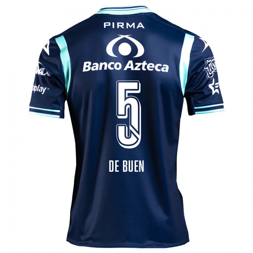 Heren Diego De Buen #5 Marineblauw Uitshirt Uittenue 2024/25 T-Shirt België