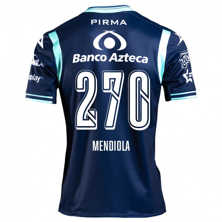 Heren Carlos Mendiola #270 Marineblauw Uitshirt Uittenue 2024/25 T-Shirt België