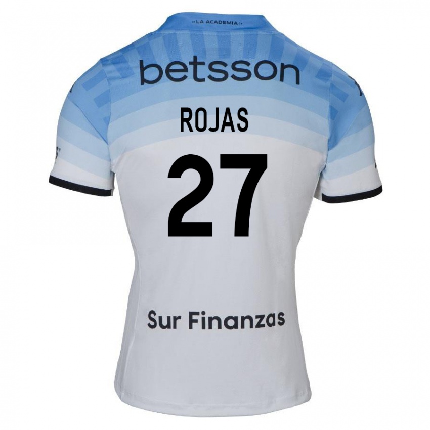 Homme Maillot Gabriel Rojas #27 Blanc Bleu Noir Tenues Extérieur 2024/25 T-Shirt Belgique