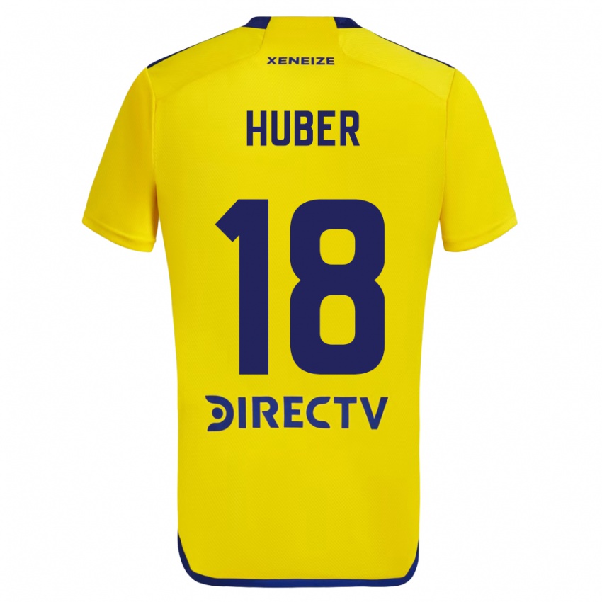 Heren Clarisa Huber #18 Geel Blauw Uitshirt Uittenue 2024/25 T-Shirt België