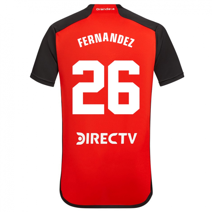 Homme Maillot Nacho Fernández #26 Rouge Noir Blanc Tenues Extérieur 2024/25 T-Shirt Belgique