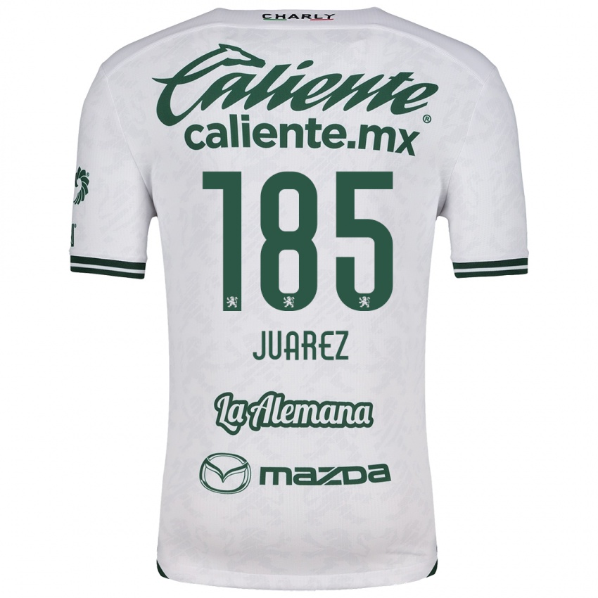 Homme Maillot Moisés Juárez #185 Blanc Vert Tenues Extérieur 2024/25 T-Shirt Belgique