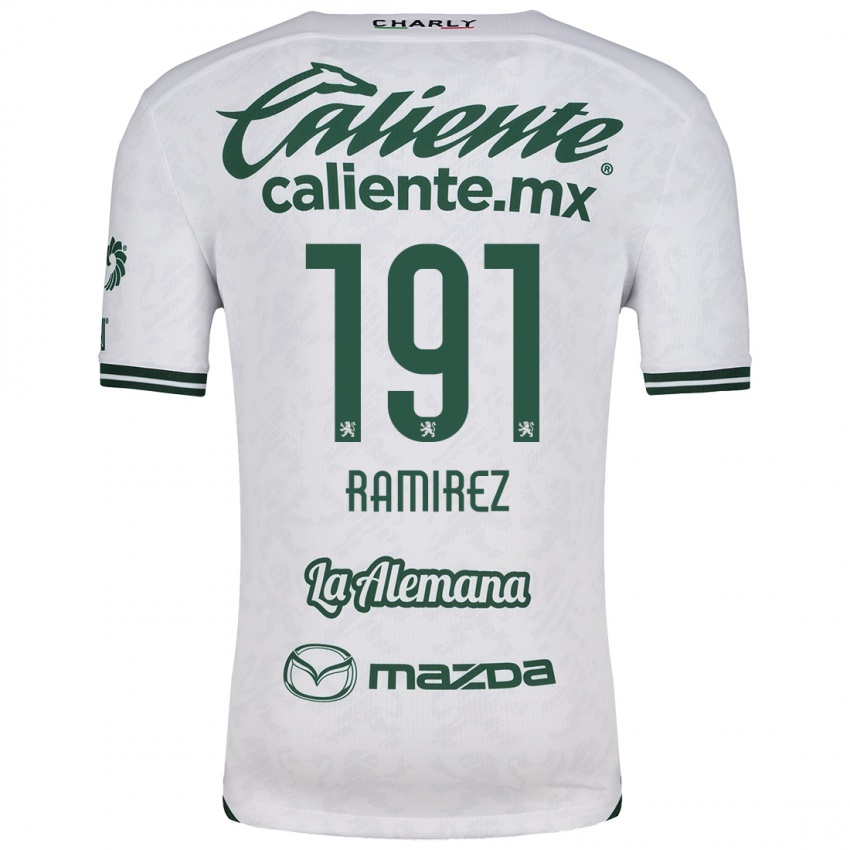 Heren Ian Ramírez #191 Wit Groen Uitshirt Uittenue 2024/25 T-Shirt België