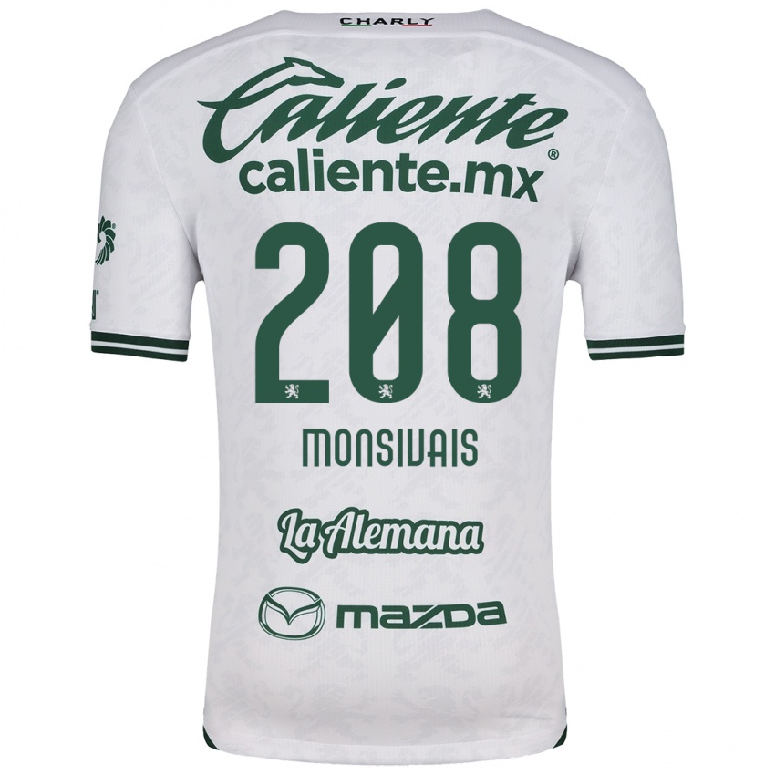 Homme Maillot Daniel Monsivaís #208 Blanc Vert Tenues Extérieur 2024/25 T-Shirt Belgique