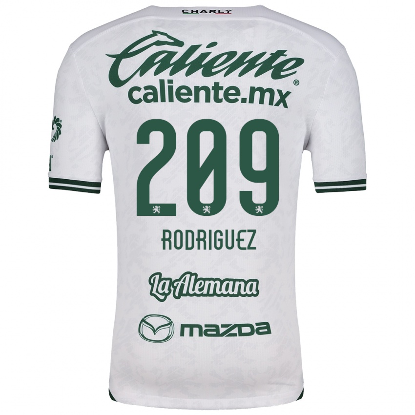 Homme Maillot Víctor Rodríguez #209 Blanc Vert Tenues Extérieur 2024/25 T-Shirt Belgique