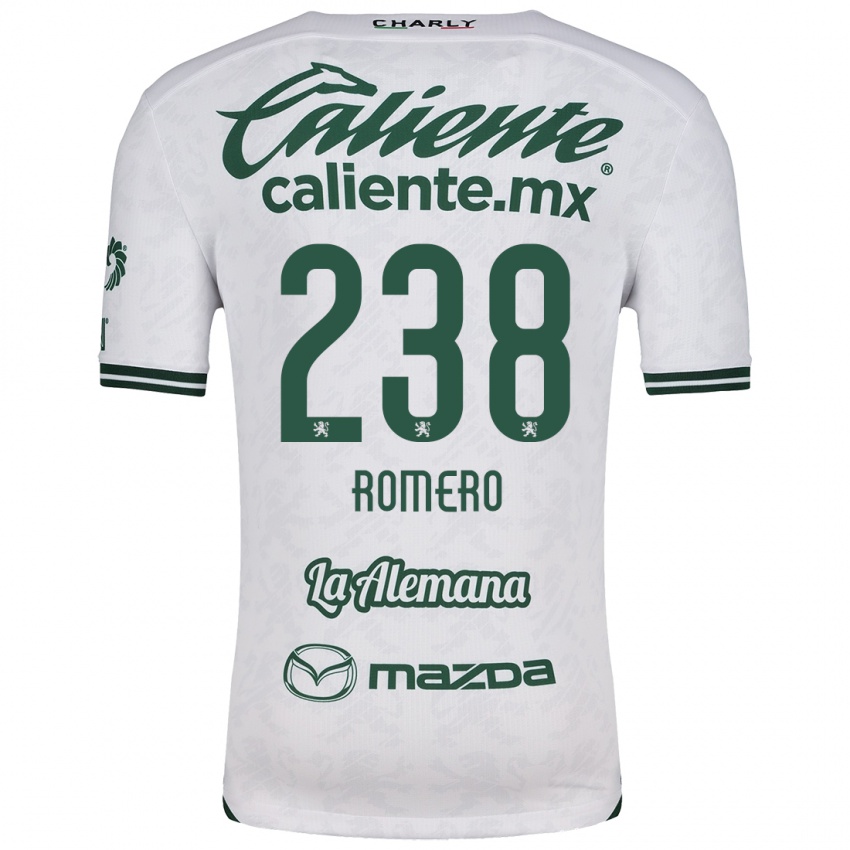 Homme Maillot Paulo Romero #238 Blanc Vert Tenues Extérieur 2024/25 T-Shirt Belgique