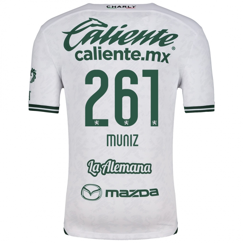 Homme Maillot César Muñiz #261 Blanc Vert Tenues Extérieur 2024/25 T-Shirt Belgique