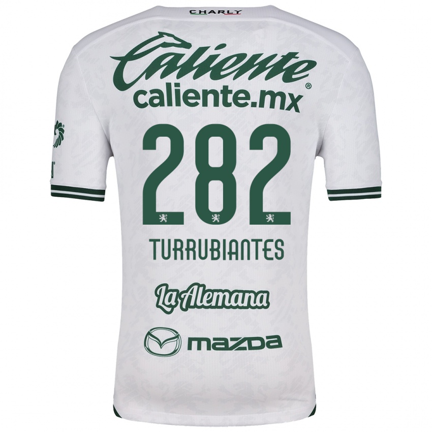 Homme Maillot Abdon Turrubiantes #282 Blanc Vert Tenues Extérieur 2024/25 T-Shirt Belgique