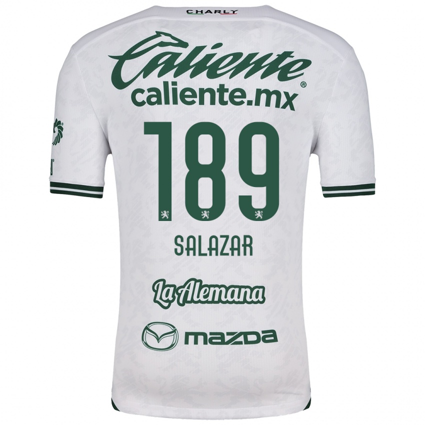 Heren José Salazar #189 Wit Groen Uitshirt Uittenue 2024/25 T-Shirt België