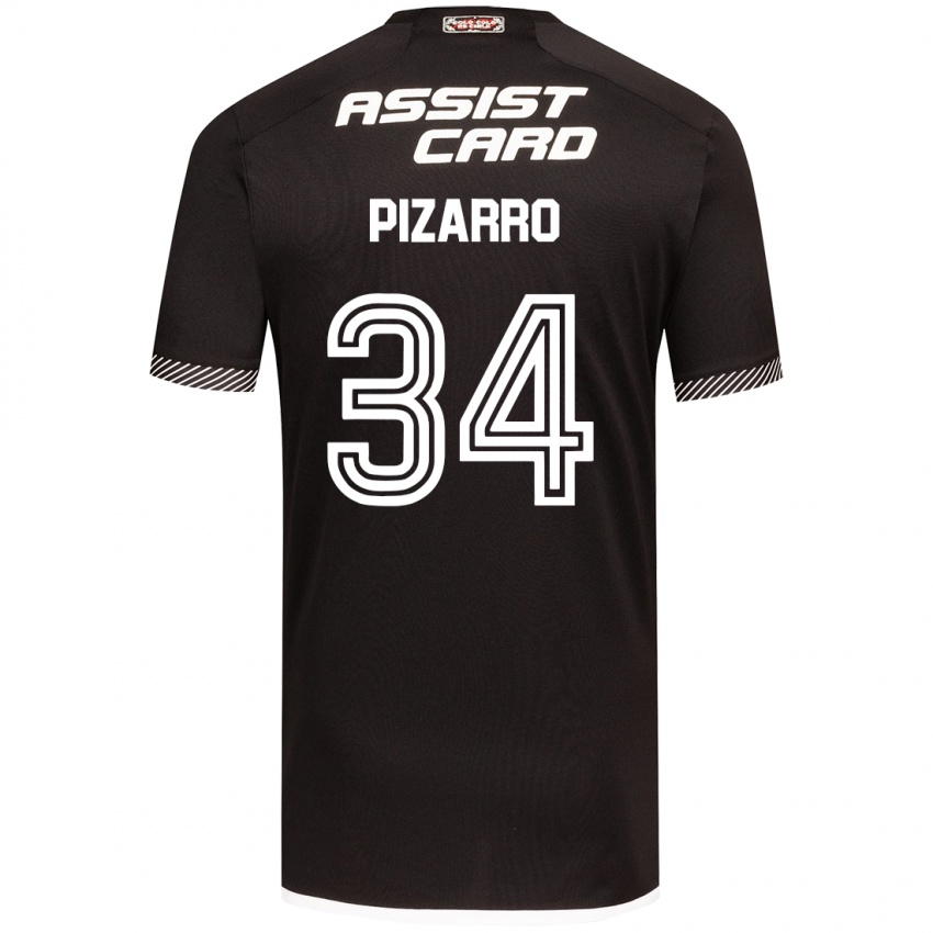 Heren Vicente Pizarro #34 Zwart Wit Uitshirt Uittenue 2024/25 T-Shirt België